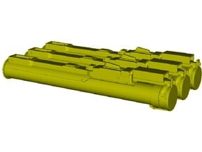 1/15 scale LAW M-72 anti-tank rocket launchers x 3 in Clear Ultra Fine Detail Plastic