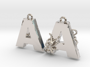 A Is For Ants in Rhodium Plated Brass
