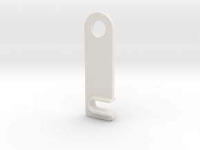 iPhone landscape stand keychain in White Natural Versatile Plastic