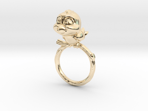 Bird Pet Ring - 18.89mm - US Size 9 in 14k Gold Plated Brass