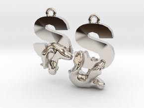 S Is For Sloth in Rhodium Plated Brass