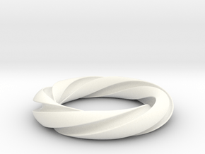 Groovy 3-5 Torus Knot in White Processed Versatile Plastic