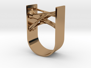 Synapse Ring in Polished Brass: 11 / 64