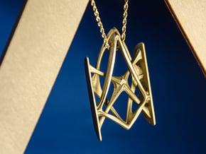 Synapse Pendant in Polished Brass