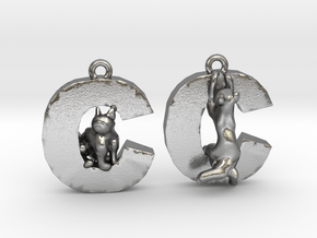 C Is For Cat in Natural Silver