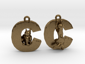 C Is For Cat in Natural Bronze