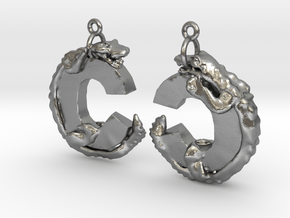 C Is For Crocodile in Natural Silver