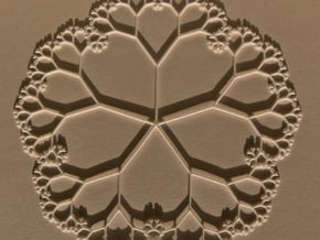 Fractal Tree Mat with the golden ratio proportions in White Natural Versatile Plastic