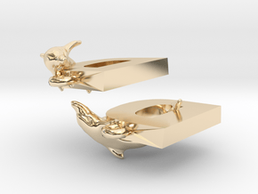 D Is For Dolphin in 14k Gold Plated Brass
