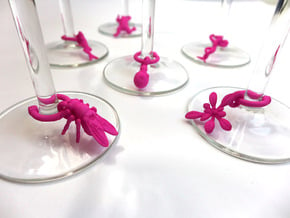 Model Organism Wine Charm Set in Pink Processed Versatile Plastic