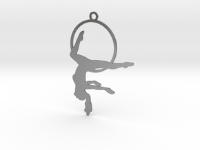 "Gazelle" Aerial hoop pose in Natural Silver