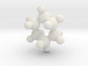 Cyclohexane (chair) in White Natural Versatile Plastic