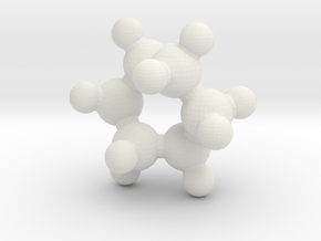 Cyclohexane (twist-boat) in White Natural Versatile Plastic