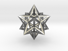 Stellated Dodecahedron 1.6" in Natural Silver