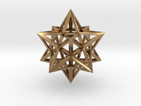 Stellated Dodecahedron 1.6" in Natural Brass