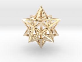 Stellated Dodecahedron 1.6" in 14K Yellow Gold