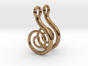 Spiral Earrings in Polished Brass