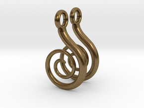 Spiral Earrings in Natural Bronze