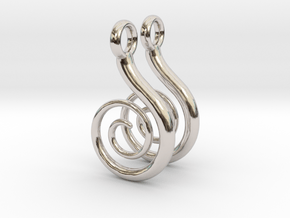 Spiral Earrings in Rhodium Plated Brass