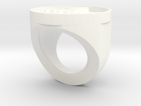 FFL ring in White Natural Versatile Plastic: Small