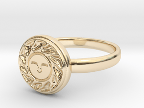 Sun Seal in 14K Yellow Gold: 6.75 / 53.375