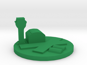 Game Piece, Airfield in Green Processed Versatile Plastic