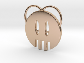 mouse comb plain in 14k Rose Gold Plated Brass