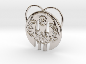 Creator Keychain in Rhodium Plated Brass