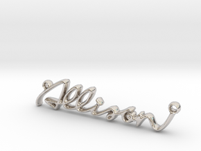 ALLISON Script First Name Pendant in Rhodium Plated Brass