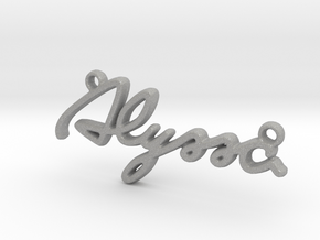 ALYSSA Script First Name Pendant in Aluminum