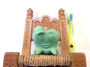 Toothbrush Holder (Boy) in Green Processed Versatile Plastic