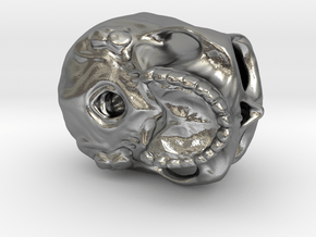 Skull in Natural Silver