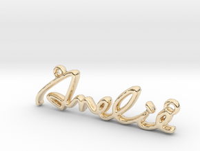 AMELIE Script First Name Pendant in 14K Yellow Gold