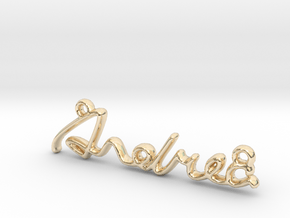 ANDREA Script First Name Pendant in 14K Yellow Gold
