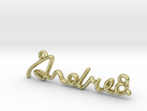 ANDREA Script First Name Pendant in 18k Gold Plated Brass