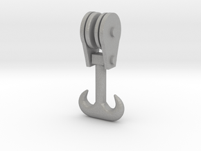 Forged Double Hook - Block - HO 87:1 Scale in Aluminum
