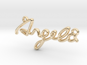 ANGELA Script First Name Pendant in 14K Yellow Gold