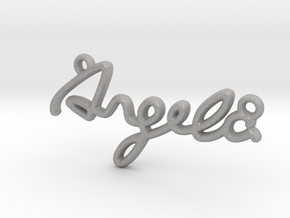 ANGELA Script First Name Pendant in Aluminum