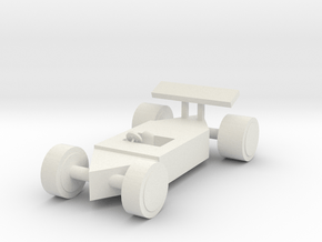 f1 race car in White Natural Versatile Plastic: Small