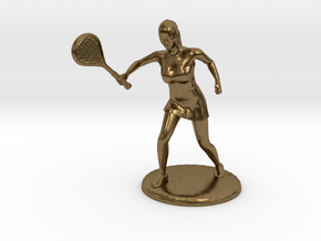 Tennis Girl in Natural Bronze