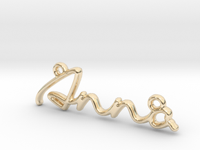 ANNA Script First Name Pendant in 14K Yellow Gold