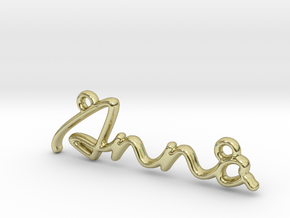 ANNA Script First Name Pendant in 18k Gold Plated Brass