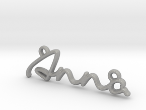 ANNA Script First Name Pendant in Aluminum