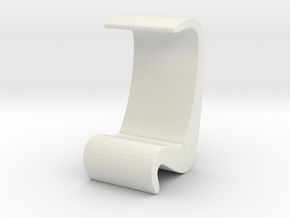 Miniature Amoeba Highback Chair - Verner Panton in White Natural Versatile Plastic: 1:48