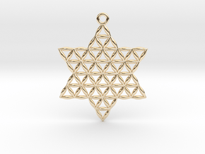 Star of Life 1.5" in 14k Gold Plated Brass