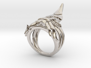 Reaper Ring in Rhodium Plated Brass: 6 / 51.5