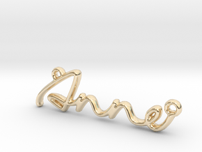 ANNE Script First Name Pendant in 14K Yellow Gold