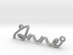 ANNE Script First Name Pendant in Aluminum