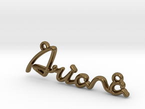 ARIANA Script First Name Pendant in Polished Bronze