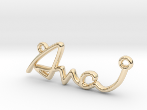AVA Script First Name Pendant in 14K Yellow Gold